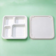 EP-3007 植物纖維  四格方盒 +三格/四格方盒蓋 28oz