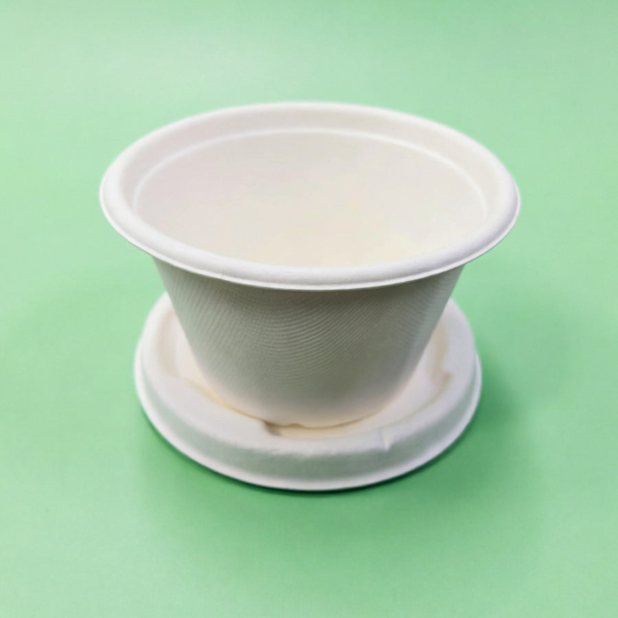 植物纖維碗+碗蓋 18oz