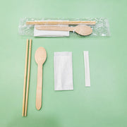 Sleeve, individual chopsticks, wooden spoon, napkin, toothpick