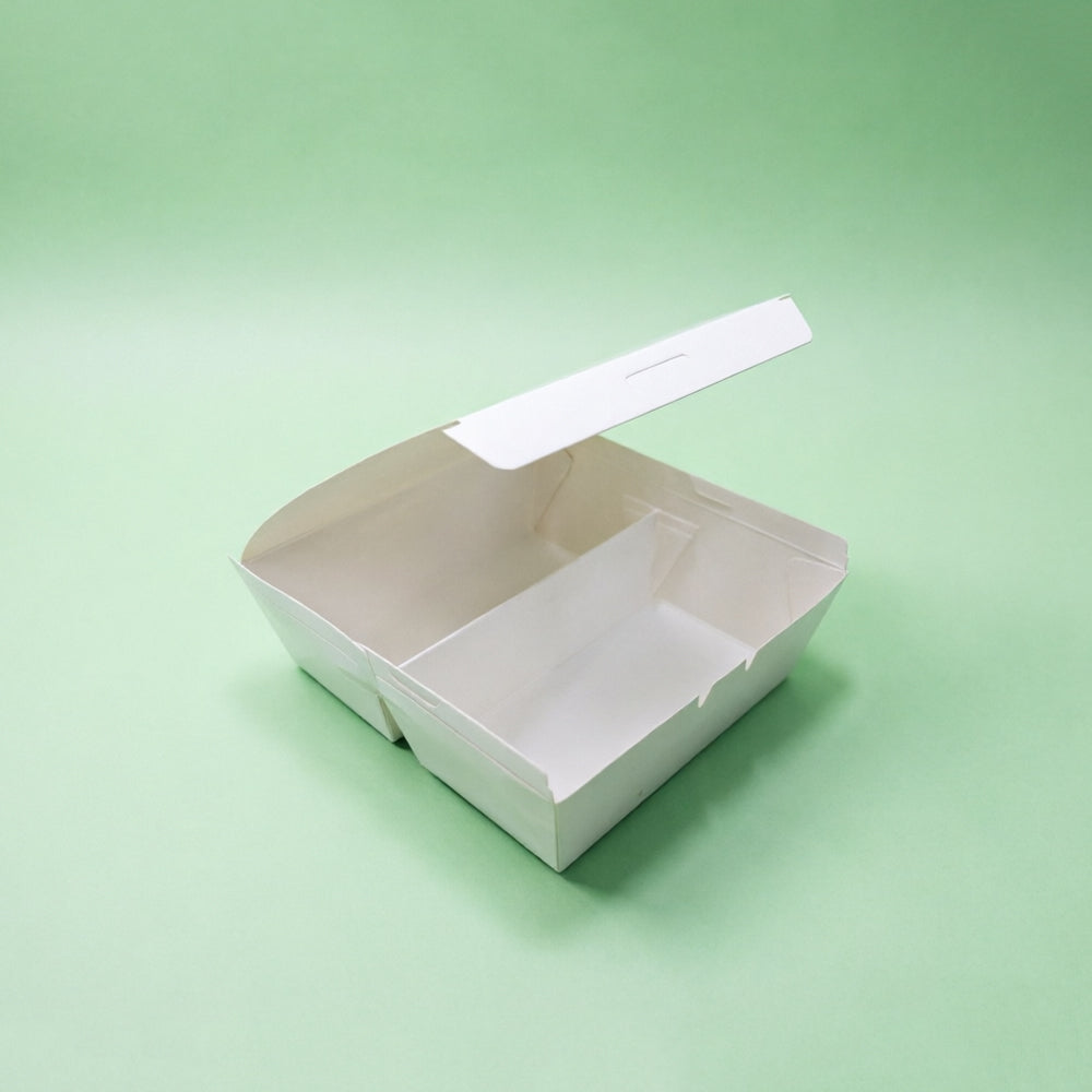 白色兩格紙餐盒 1000ml
