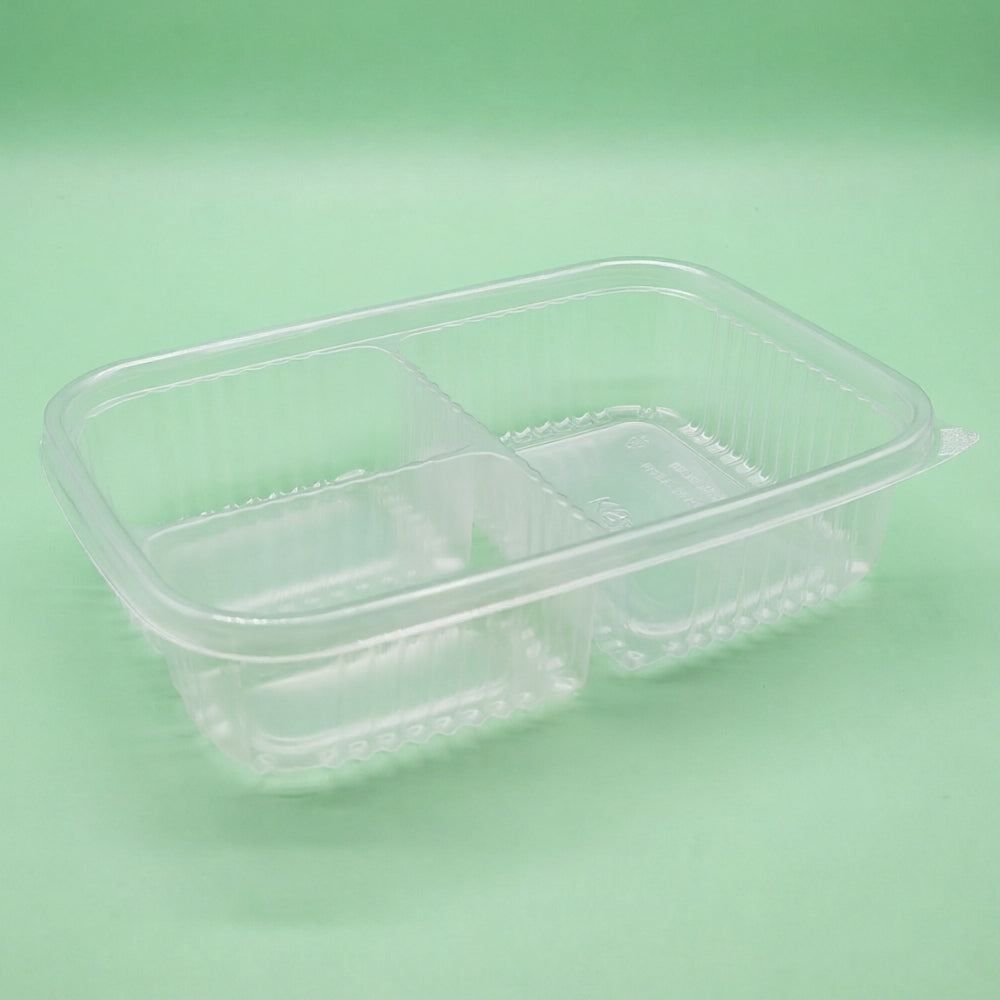 PP Transparent Three-Compartment Meal Box 42oz