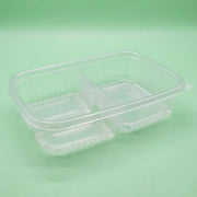 PP Transparent Three-Compartment Meal Box 42oz