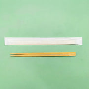 Paper-sleeved Twin Bamboo Chopsticks 8 in x 5 mm