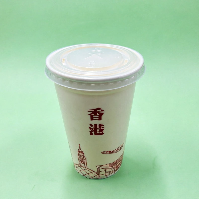 香港景圖案紙杯+蓋 12oz