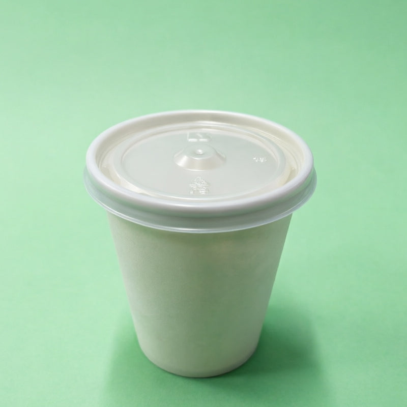 白色紙杯+蓋 8oz