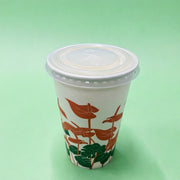 紅掌花圖案紙杯+蓋 12oz
