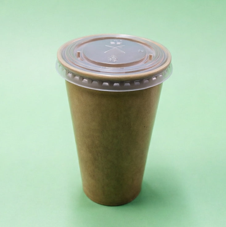 牛皮紙杯+蓋 12oz