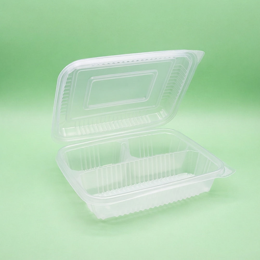 PP 3-Compartment Hinged-Lid Container 36oz