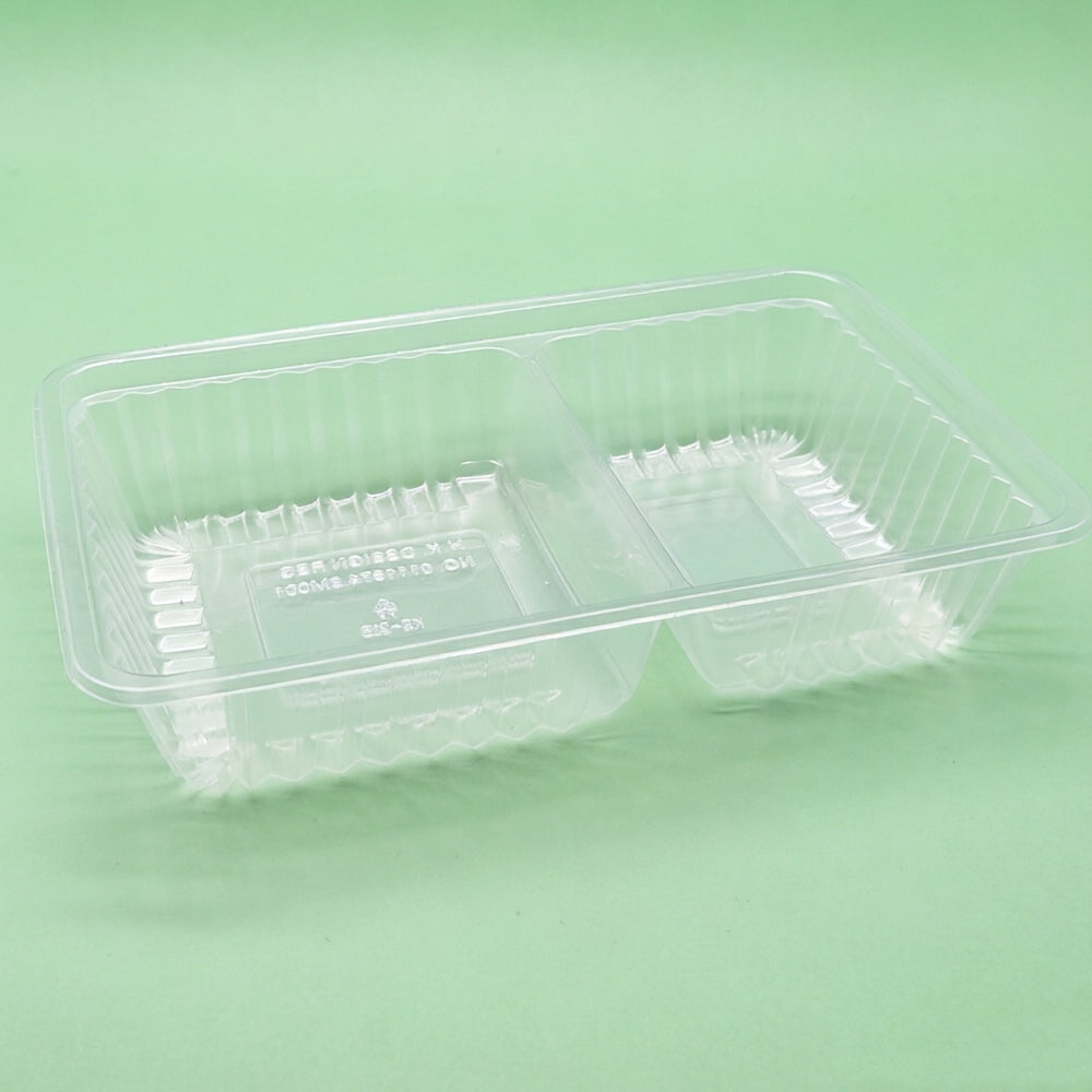 PP Transparent Two-Compartment Meal Box 28oz
