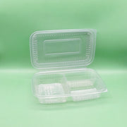PP 3-Compartment Hinged-Lid Container 26oz