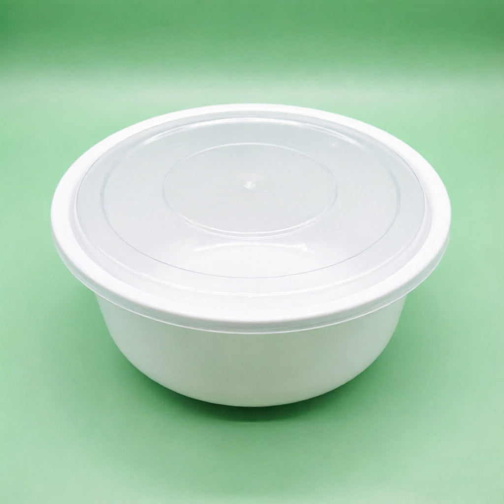 PP 白色碗+蓋 56oz