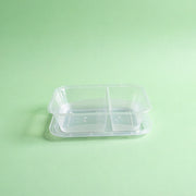 PP transparent two-compartment meal box 38oz
