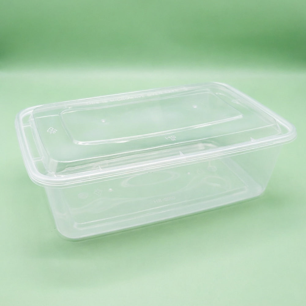 PP transparent meal box with lid 70oz