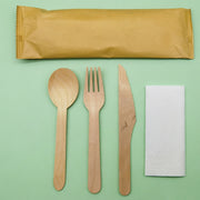 Paper sleeve wooden knife, fork, spoon, napkin, toothpick