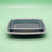 PP Black Meal Box with Lid 18oz