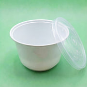 PP 白色碗+蓋 16oz