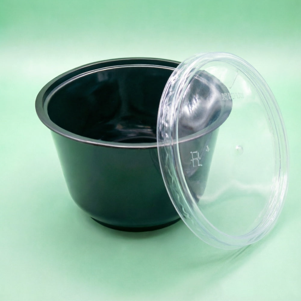 PP 黑色碗+蓋 30oz